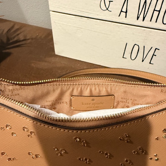 Kate Spade Tan Clutch with Gold Embellishments - Picture 4 of 6